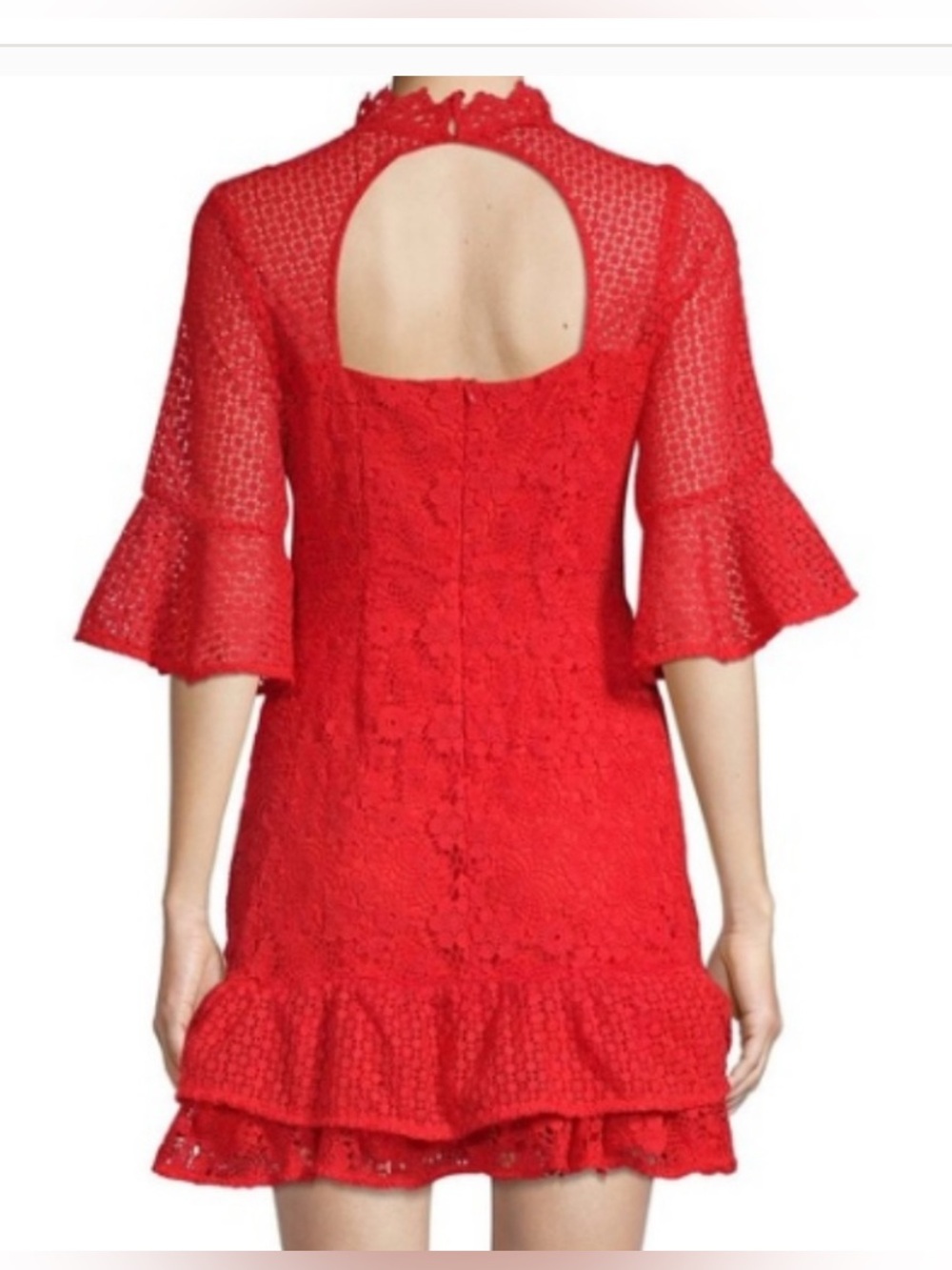Lea & Viola red crochet mini dress sz- xs - Picture 7 of 7